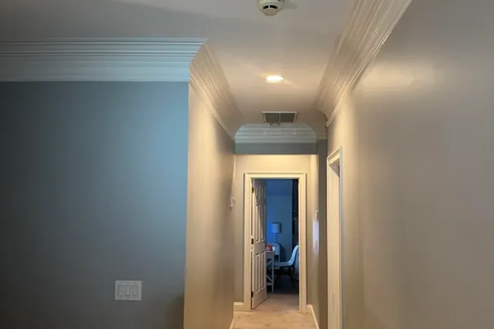 Wi-Fi access point installed on a home ceiling for a residential network in Nassau